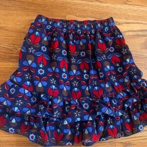 Hanna Andersson Multicolor Floral Ruffle Skirt